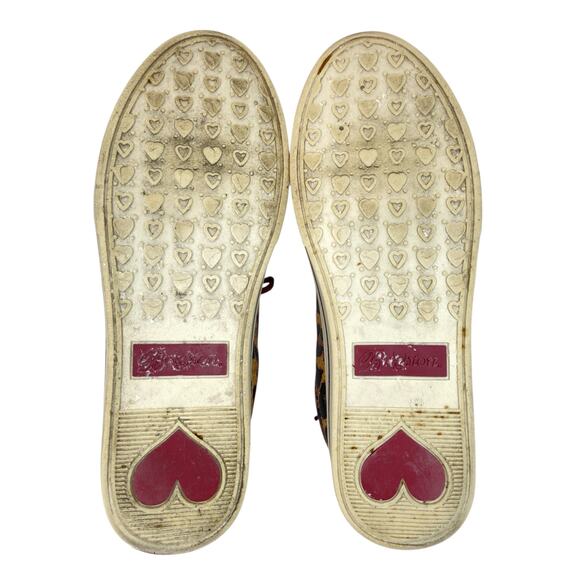 Brighton SPOTS Sneakers Red Animal Print Floral Embroidered Shoes Size 7.5M - Picture 10 of 10